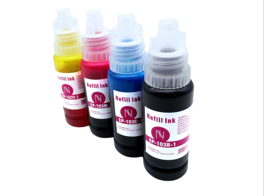 4x Tusz zamienny T103 do Epson Eco Tank L1250 L3150 L3560 L5590